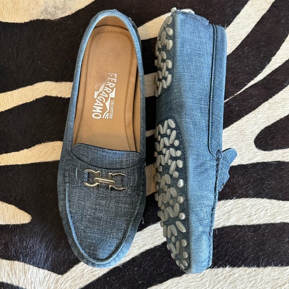 Ferragamo denim loafers size 39 - Picture 2 of 2
